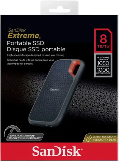 SanDisk 8TB Extreme Portable SSD - Black SanDisk 8TB Extreme Portable SSD - Black